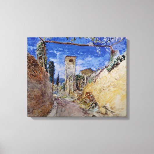 Italiaanse Wijngaard Walkway in Lucca Canvas Afdruk (Voorkant)