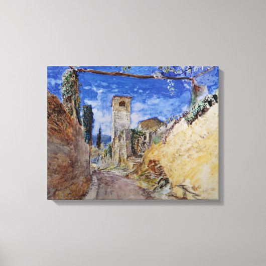 Italiaanse Wijngaard Walkway in Lucca Canvas Afdruk (Voorkant)