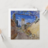 Italiaanse Wijngaard Walkway in Lucca Kaart (Voorkant / Achterkant in situ)