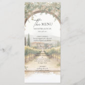 Italiaanse Wijnhuwelijk Menu (Voorkant)