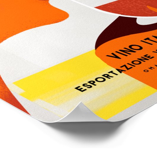 Italiaanse wijnpakbon poster (Hoek)