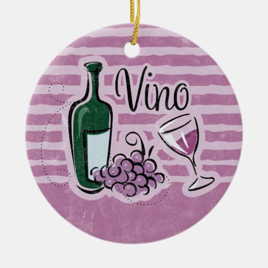 Italiaanse wijnsierplant keramisch ornament (Voorkant)