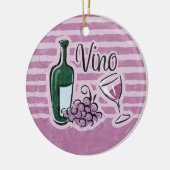 Italiaanse wijnsierplant keramisch ornament (Links)