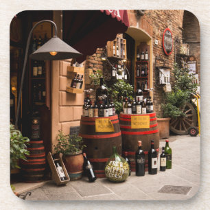 Italiaanse wijnwinkel in Montepulciano, Toscane Bier Onderzetter