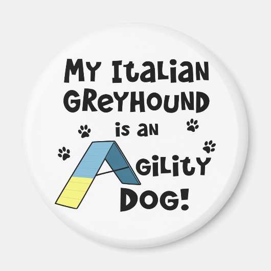 Italiaanse windhond Agility Dog Magneet (Voorkant)