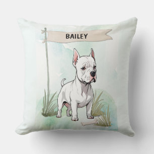Italiaanse Windhond Aquarel Gepersonaliseerde Hond Kussen