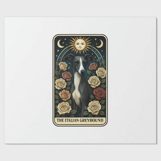 Italiaanse windhond cadeaupapier (Vlak)