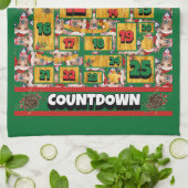 Italiaanse Windhond Countdown Kerst Advent Hond Theedoek (Gevouwen)
