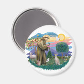 Italiaanse windhond (crème) magneet (Voorkant / Achterkant)