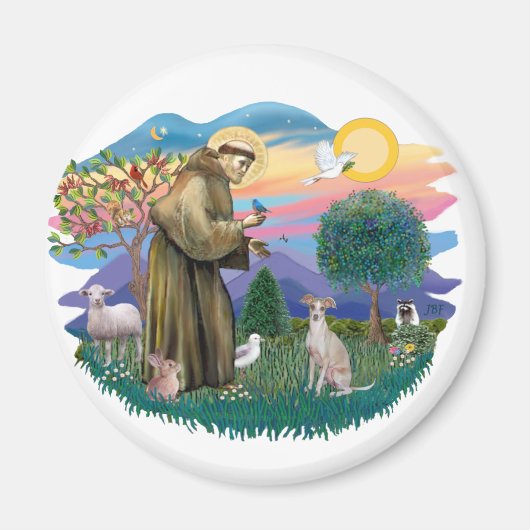 Italiaanse windhond (crème) magneet (Voorkant)