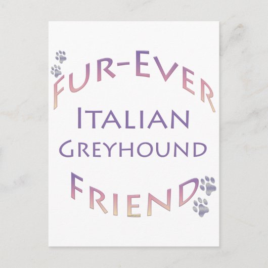 Italiaanse windhond Furever Briefkaart (Voorkant)