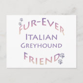 Italiaanse windhond Furever Briefkaart (Voorkant)