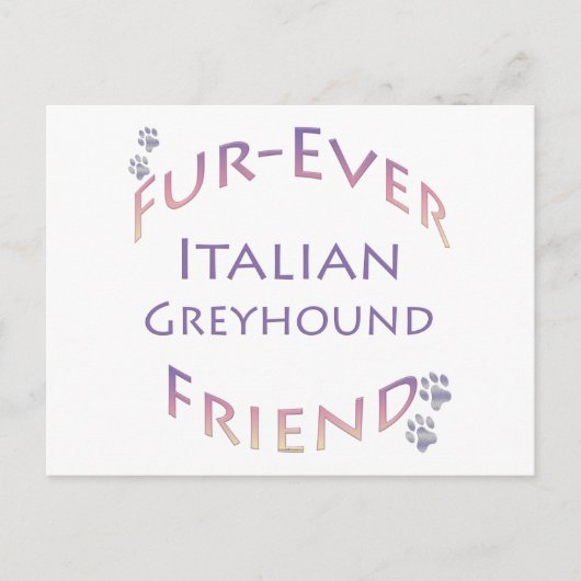 Italiaanse windhond Furever Briefkaart (Voorkant)