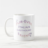 Italiaanse windhond Furever Koffiemok (Links)