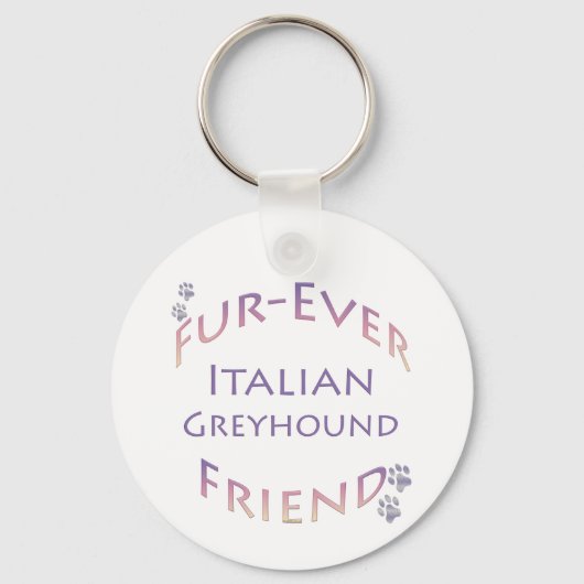 Italiaanse windhond Furever Sleutelhanger (Voorkant)