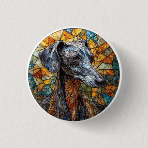 Italiaanse Windhond hond Gebrandschilderde Kunst Ronde Button 3,2 Cm