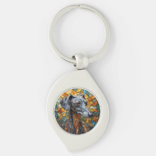 Italiaanse Windhond hond Gebrandschilderde Kunst Sleutelhanger
