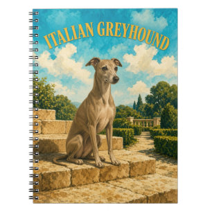 Italiaanse Windhond, Honden Kunst in Vintage Water Notitieboek