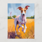 Italiaanse windhond honden schilderij briefkaart (Voorkant)