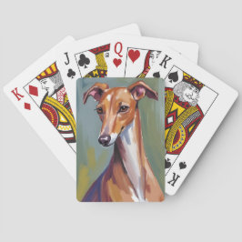 Italiaanse Windhond | Honden Schilderij Huisdier Pokerkaarten