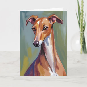 Italiaanse windhond honden schilderij kaart