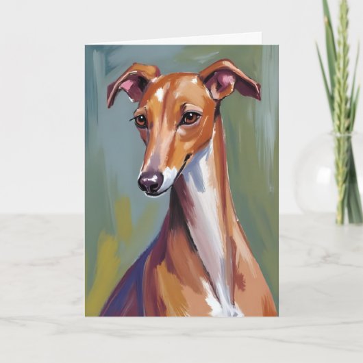 Italiaanse windhond honden schilderij kaart (Voorkant)