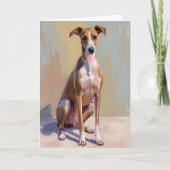 Italiaanse windhond honden schilderij kaart (Voorkant)