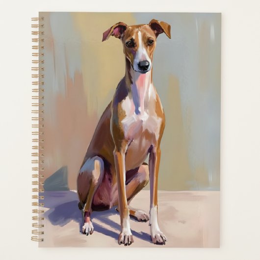 Italiaanse Windhond Honden Schilderij Planner (Voorkant)