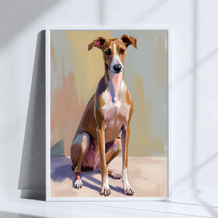 Italiaanse Windhond Honden Watercolor Huisdier Sch Poster