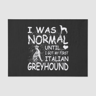 Italiaanse windhond I was normaal tot vies ontwerp Tissuepapier