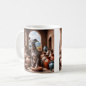 Italiaanse windhond in aardewerk kamer koffiemok (Voorkant links)