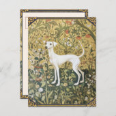 Italiaanse windhond in een pre-Raphaelite tuin Briefkaart (Voorkant / Achterkant)