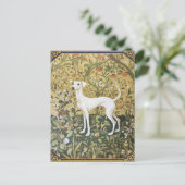 Italiaanse windhond in een pre-Raphaelite tuin Briefkaart (Staand voorkant)