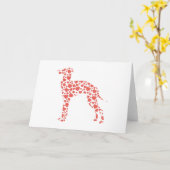 Italiaanse Windhond Kaart (Gele Bloem)