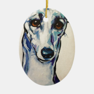 Italiaanse Windhond Keramisch Ornament
