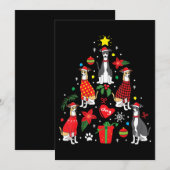 Italiaanse Windhond Kerst Ornament Boom Hondenmoed Kaart (Voorkant / Achterkant)