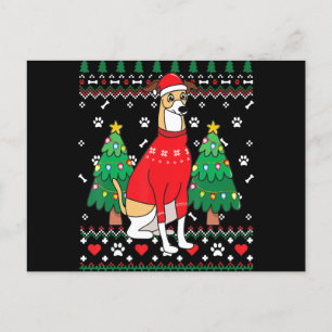 Italiaanse windhond kerstboom ornament boom kerst  uitnodiging briefkaart