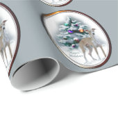 Italiaanse Windhond Kerstmis Cadeaupapier (Rol Hoek)