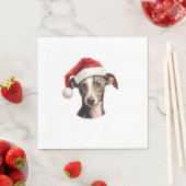 Italiaanse Windhond Kerstmuts Kersttrui Huisdier  Servet (Insitu)