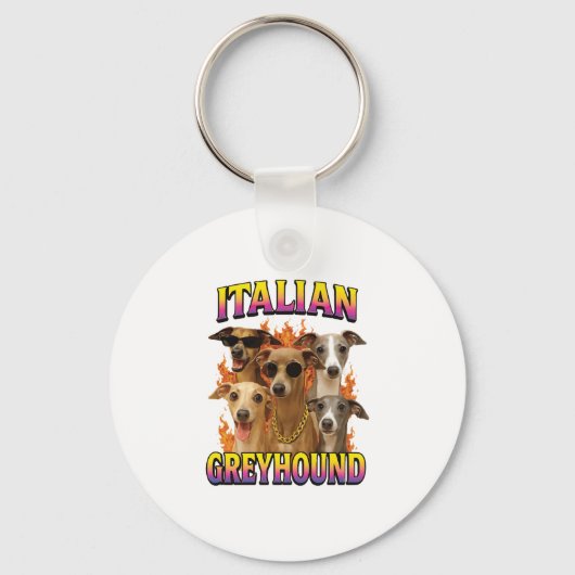 Italiaanse Windhond Kopie Sleutelhanger (Voorkant)