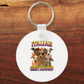 Italiaanse Windhond Kopie Sleutelhanger (Voorkant)