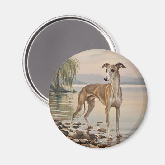 Italiaanse Windhond Magneet (Voorkant / Achterkant)
