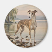 Italiaanse Windhond Magneet (Voorkant)