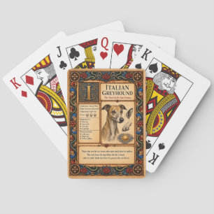 Italiaanse Windhond, Middeleeuwse Bestiariumkunst Pokerkaarten
