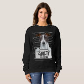 Italiaanse Windhond Mugshot Schuldig Hond Trui (Voorkant volledig)