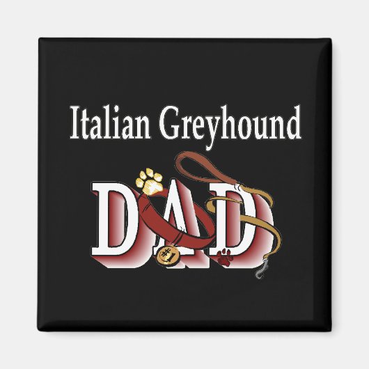 Italiaanse windhond papa magneet (Voorkant)