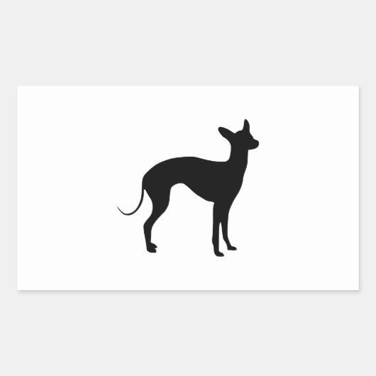 Italiaanse Windhond Rechthoekige Sticker (Voorkant)