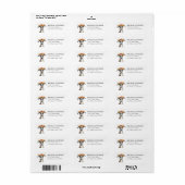 Italiaanse Windhond Retouradreslabels Etiket (Full Sheet)