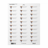 Italiaanse Windhond Retouradreslabels Etiket (Full Sheet)