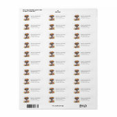 Italiaanse Windhond Retouradreslabels Etiket (Full Sheet)